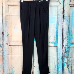 A.L.C. Black Viscose Cross Front Pants